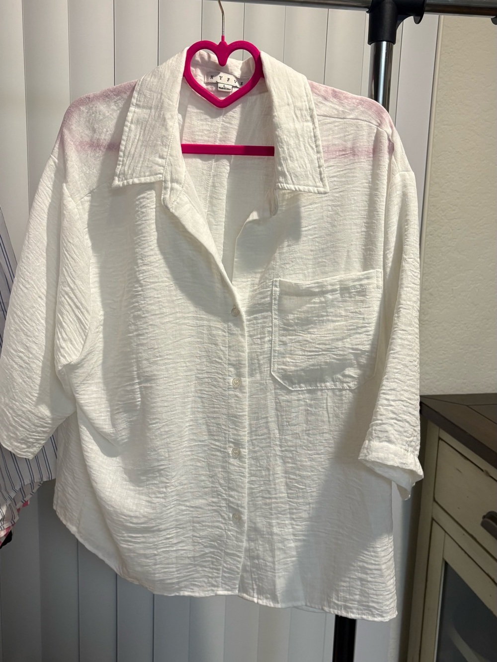 HYFVE White Textured Button-Down Shirt